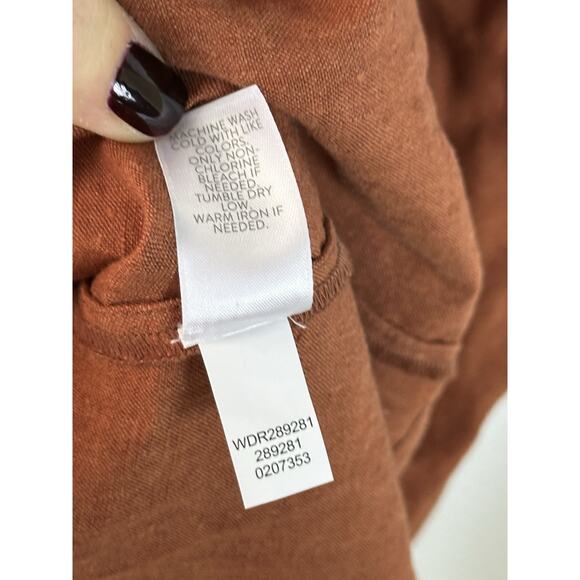 New J Jill Organic Linen Midi Lagonlook Minimalist Dress Plus 2x - Picture 6 of 12